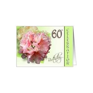  60th Birthday Celebration Invitation   pink rhododendron 