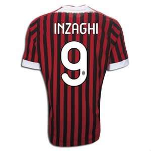  Adidas AC Milan 11/12 INZAGHI Home Soccer Jersey Sports 