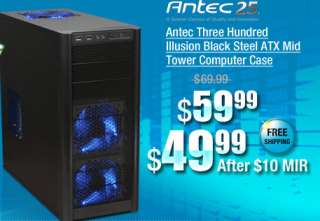 Antec Three Hundred Illusion Black Steel ATX Mid Tower Computer Case