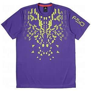  adidas Mens F50 Poly T Shirts Sharp Purple/XX Large 