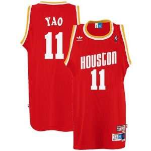 NBA adidas Houston Rockets #11 Yao Ming Red Swingman Basketball Jersey 