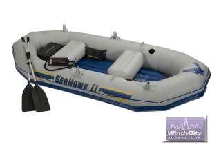 New Intex Seahawk II Boat Set Inflatable Raft 2 Oars 0 78257 68377 2 