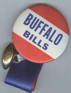 1960 Buffalo Bills Pin With AFL Football Ribbon 1 3/4   