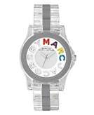 Marc by Marc Jacobs Watch, Womens Rivera Translucent Nylon and Gray 