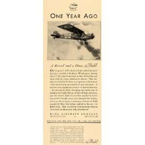   Ad Buhl Standard Airsedan Airplane Aircraft Plane   Original Print Ad