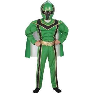    Childs Deluxe Green Power Ranger Costume (Small) Toys & Games