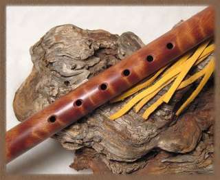 Littleleaf Native American Flutes   FLAME CURLY REDWOOD Native 