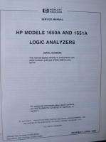 HP1650A/1651A LOGIC ANALYZERS SERVICE MANUAL  