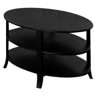 Oxford 3 Tier Oval Coffee Table   Black.Opens in a new window
