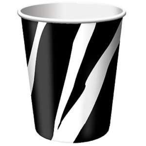 Animal Print Party Supplies ZEBRA HOT / COLD PAPER CUPS  