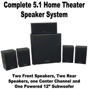   Set with Powered Sub Surround Sound System 1800 Watts New Electronics