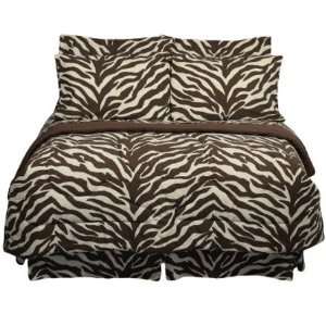   Animal Print Bedding 8 Pc Queen Brown Zebra Bed In Bag Set Home