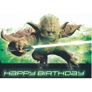  Greeting Card Birthday Star Wars Yoda Happy Birthday 