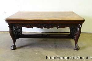 GREAT PIERCED CARVED ANTIQUE FRENCH DINING TABLE  