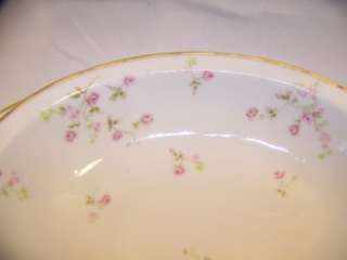 antique Haviland limoges china,small pink rambling roses  2 platters 