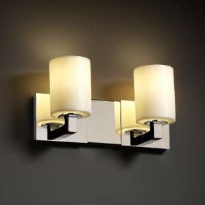 CandleAria Modular Two Light Bath Vanity Metal Finish Antique Brass 