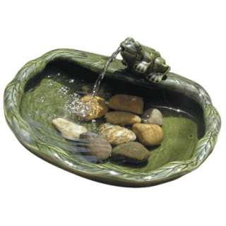 Ceramic Solar Frog Fountain.Opens in a new window