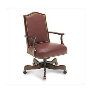  Antique Brass Distinction Leather Swivel Tilt Desk Chair 
