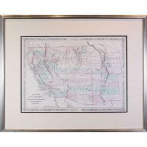  1866 Antique Railroad Map of the Western United States by 