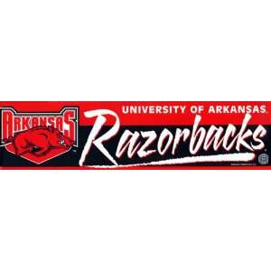  Arkansas Razorbacks Bumper Sticker Decal Sports 