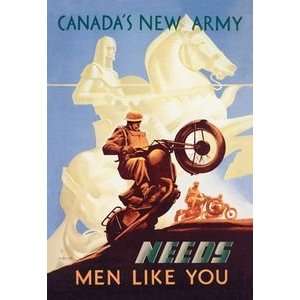  Canadas New Army Men Like You   12x18 Framed Print in 