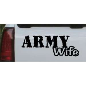 Army Wife Military Car Window Wall Laptop Decal Sticker    Black 38in 