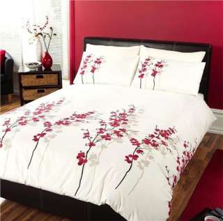 ORIENTAL RED DESIGN BEDDING DUVET QUILT COVER BED SETS  