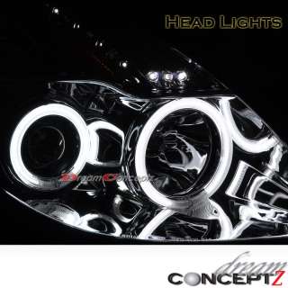   2DR COUPE CCFL ANGEL EYES PROJECTOR HEADLIGHTS w/ LED CHROME  