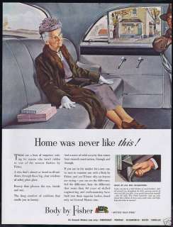 1949 GM Body By Fisher General Motors Car Interior Ad  
