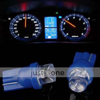 2X T8 1 LED Car interior Wedge Light Bulb Lamp 12V Blue  