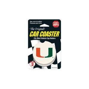 University Of Miami Car Coasters Cup Holder Absorbent Coasters Two 