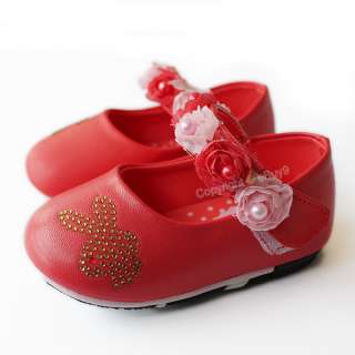 PU leather Toddler baby girl cute Princess Bow shoes Size： US 5 fast 