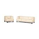 Alessia Leather Sofas, 2 Piece Set (Sofa and Chair)