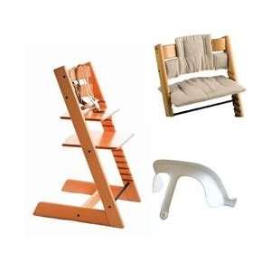   , and Baby Rail   Orange with Tan and White Stripe Cushion Baby