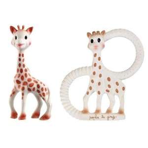   Original Sophie + New Sophie The Giraffe Vanilla Teething Ring) Baby