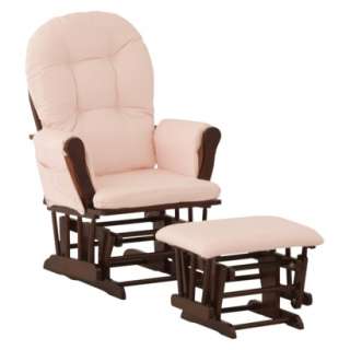 StorkCraft Hoop Glider and Ottoman   Cherry/ Pink product details page