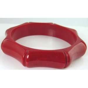  Marbled Red Bakelite Bracelet Jewelry