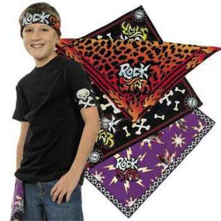 Set of 12 new Rock star theme bandanas. 3 different designs. Great for 