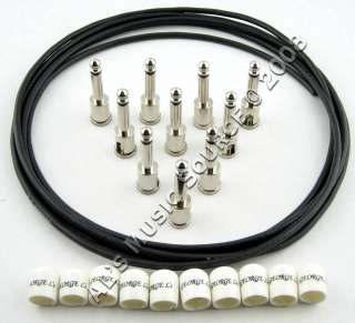 George Ls Black cable Kit With White Caps  