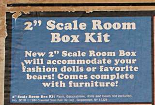 GREENLEAF DOLLHOUSE SIZE  ROOM BOX KIT WITH FURNITURE, 2 IN. SCALE 
