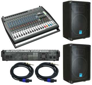 BEHRINGER PMP6000 PRO AUDIO DJ POWERED 1600W 20CH MIXER $210 SPEAKERS 