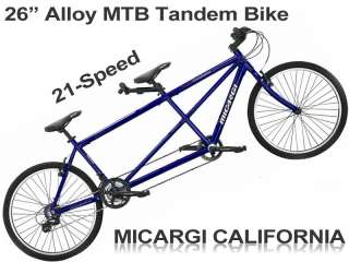   California 2 Seater 21 Speed Tandem Mountain Bike Bicycle Dark Blue