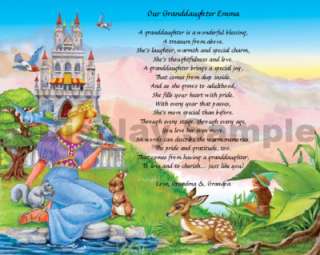 Princess Gift For Granddaughter Personalized Poem  