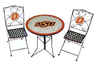 OKLAHOMA STATE COWBOYS BISTRO TABLE AND CHAIRS SET  