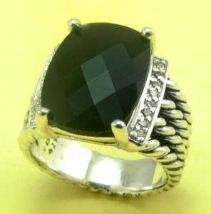   Silver Black Onyx & Diamond Ring from the Wheaton Collection