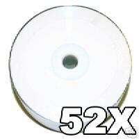   Inkjet Hub Printable 52x CD R Blank Recordable CD CDR Media Disk Disc
