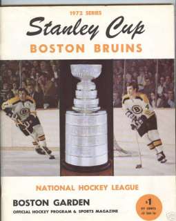1972 Stanley Finals Program Bobby Orr Boston Bruins  