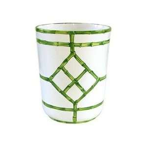  Green Bamboo Wastebasket