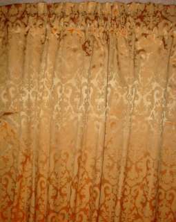 New custom Drapery Curtain panels Old World Gold Lined with blackout 