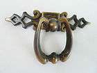 vintage hardware drawer pull brass bail handles back plate carriage